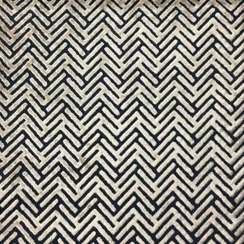 Burnout Velvet Upholstery Fabric Starlet Geometric Arrow Pattern