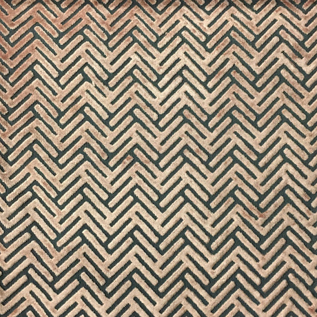 Burnout Velvet Upholstery Fabric Starlet Geometric Arrow Pattern