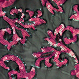Sequin Stretch Mesh Baroque Applique