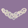 Beaded Lace Satin Applique Off White