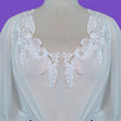 Beaded Lace Applique Off White 10.75 x 3.25
