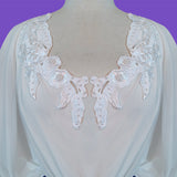 Beaded Lace Applique Off White 10.75 x 3.25