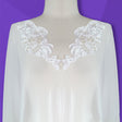 Beaded Lace Applique 100 Percent Polyester Satin Fabric - White, Ivory, Beaded Embroidered Satin Applique, 9.25" X 3.75" Each Side (1 Pair)