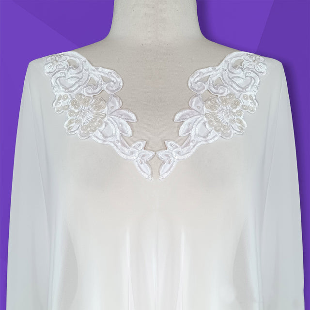 Beaded Satin Applique Embroidered Lace USA