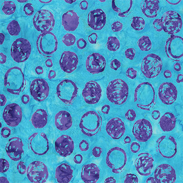 Cotton Fabric Aqua Bubble Celebration 44/45"