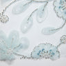 1 Yard Tulle Lace Fabric Embroidered with Ribbon and Floral Design, 52" Wide