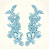 Beaded Corded Floral Lace Applique