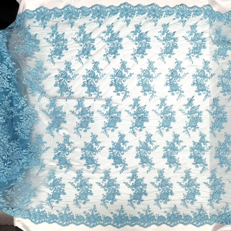 Corded Floral Lace Fabric 53" Wide