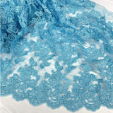Corded Bridal Lace Embroidered Net Mesh