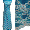 Corded Bridal Lace Fabric - Floral Embroidered Net Mesh, 54" Width (1 Yard)