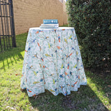 Round Faux Linen Tablecloth 132" Arboreal