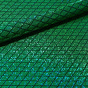 Argyle Shattered Glass Nylon Spandex Fabric - Holographic Foiled Glitter Flocking, 54" Width (1 Yard)