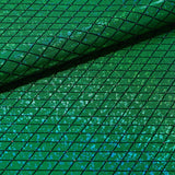 Argyle Shattered Glass Nylon Spandex Fabric - Holographic Foiled Glitter Flocking, 54" Width (1 Yard)