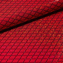Argyle Shattered Glass Foiled Nylon Spandex Fabric - Holographic Argyle, Black, 54" Width (1 Yard)
