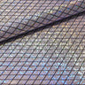 Argyle Shattered Glass Nylon Spandex Fabric - Holographic Foiled Glitter Flocking, 54" Width (1 Yard)