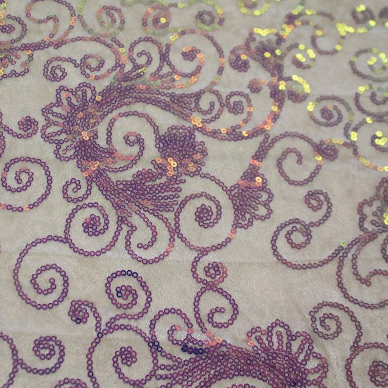 Stretch Velvet Sequin Fabric