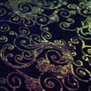Aria Stretch Velvet Sequin Fabric - Ivory/Pearl, Black/Silver, Mauve/Pearl, Royal/Pearl, 48/50" Cut Width, 44/46" Usable Width (1 Yard)