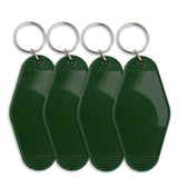 Retro Motel Keychain with Silver Ring - Army Green (4 per Set)