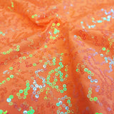 Sequin Spandex Hot Coral