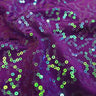 Arriba Sequin Spandex Fabric - Blue Moon, Hot Coral, Lime, Turquoise, Purple, Embroidered Sequin, 48" Width (1 Yard)