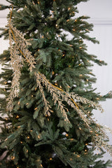 White Glitter Artemisia Garland 48 Inch Sequin Holiday Decoration