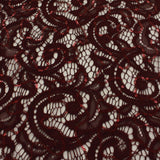 Ashley Stretch Lace Sequin Nylon Spandex Fabric - Embroidered Sequin, 57/58" Width (1 Yard)