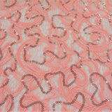 Ashley Stretch Lace Sequin Nylon Spandex Fabric - Embroidered Sequin, 57/58" Width (1 Yard)