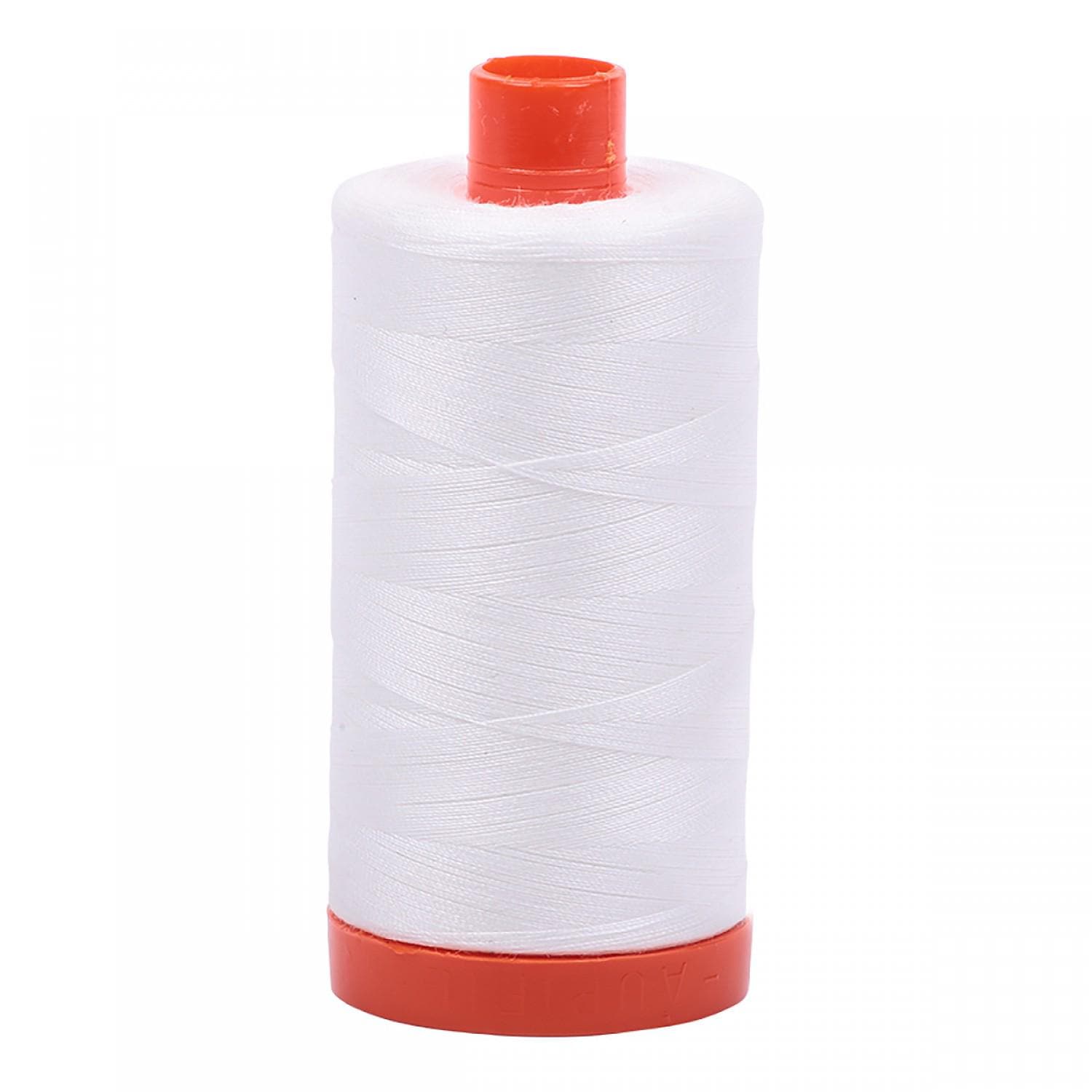 Cotton Thread Aurifil Mako 50wt Natural White 1422yds