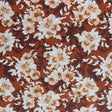 Poly Spandex Brushed Jersey Knit Fabric Autumn Blooms