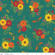 Quilting Cotton Autumn Afternoon Main Teal Riley Blake