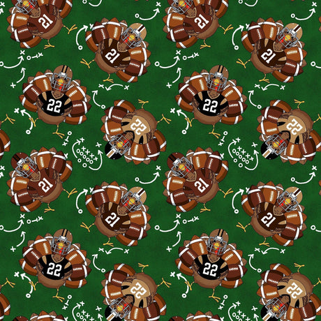 Quilting Cotton Autumn Glory Team Turkey Freckle + Lollie