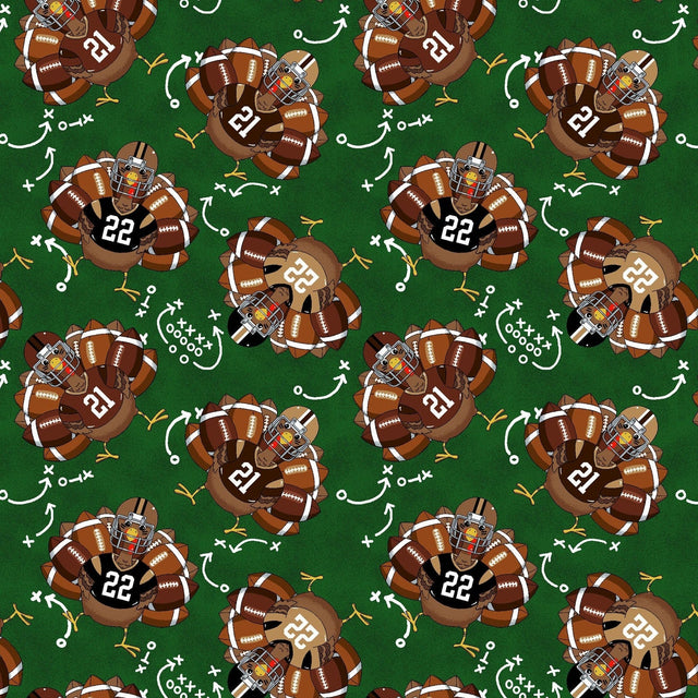 Quilting Cotton Autumn Glory Team Turkey Freckle + Lollie