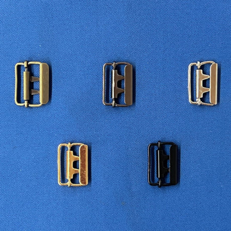 G Vest Buckles - Antique Brass, Antique Nickel, Black, Gold, Nickel, 3/4"