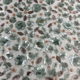Beaded Sequined Lace Fabric