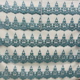 Glitter Mesh Fabric Turquoise