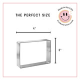Rectangle Cookie Cutter 3 in by 4 in B0716
