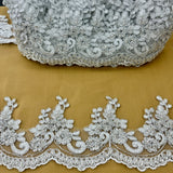 Beaded Corded Lace Trim