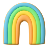 Rainbow Horseshoe Cookie Cutter 4.5 in B1162