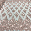 Beaded 3D Floral Lace Mesh