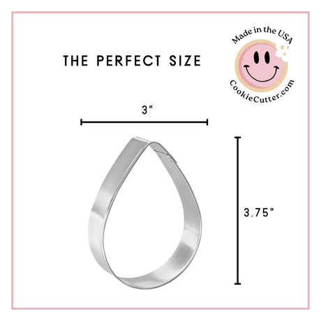 Teardrop Cookie Cutter 3 7/8 in B1244