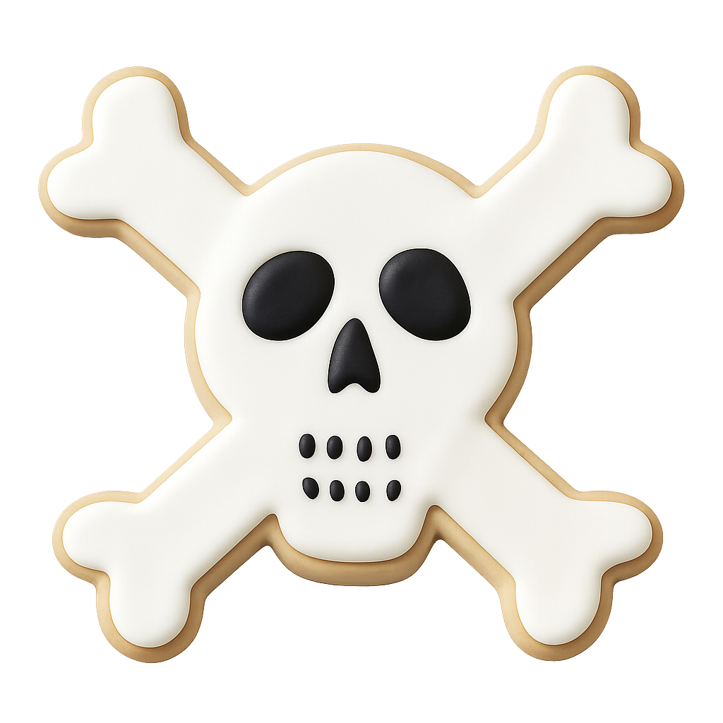 Skull & Crossbones Cookie Cutter 4 in B1278