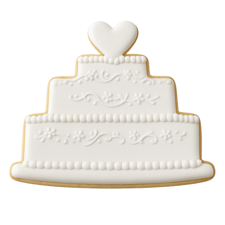 Wedding Cake Cookie Cutter 4 in B1345