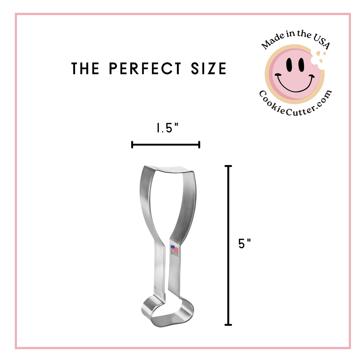 Champagne Glass Cookie Cutter 5 in B1379