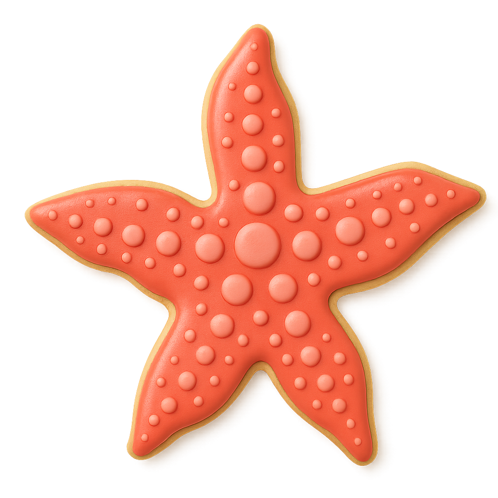 Starfish Cookie Cutter 4 in B1452
