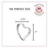 Love Heart Cookie Cutter 3 in B1461