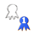 Prize Ribbon Cookie Cutter 4.5 in B1484
