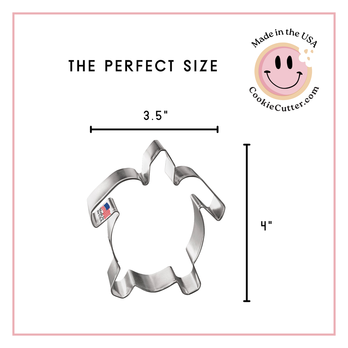 Sea Turtle Cookie Cutter 4 in B1490