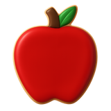 Apple with Leaf Cookie Cutter 3.25 in B1501