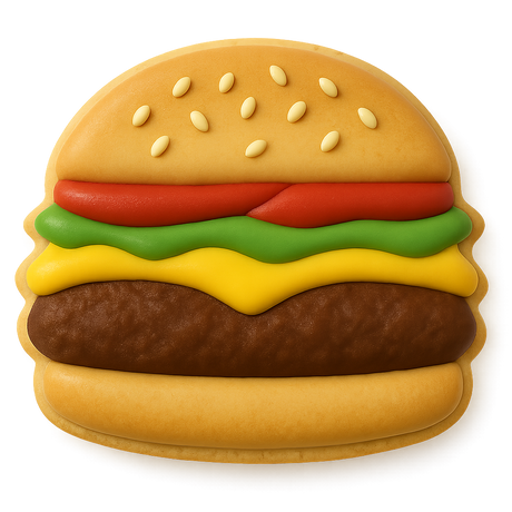 Hamburger Cookie Cutter 3.75 in B1526