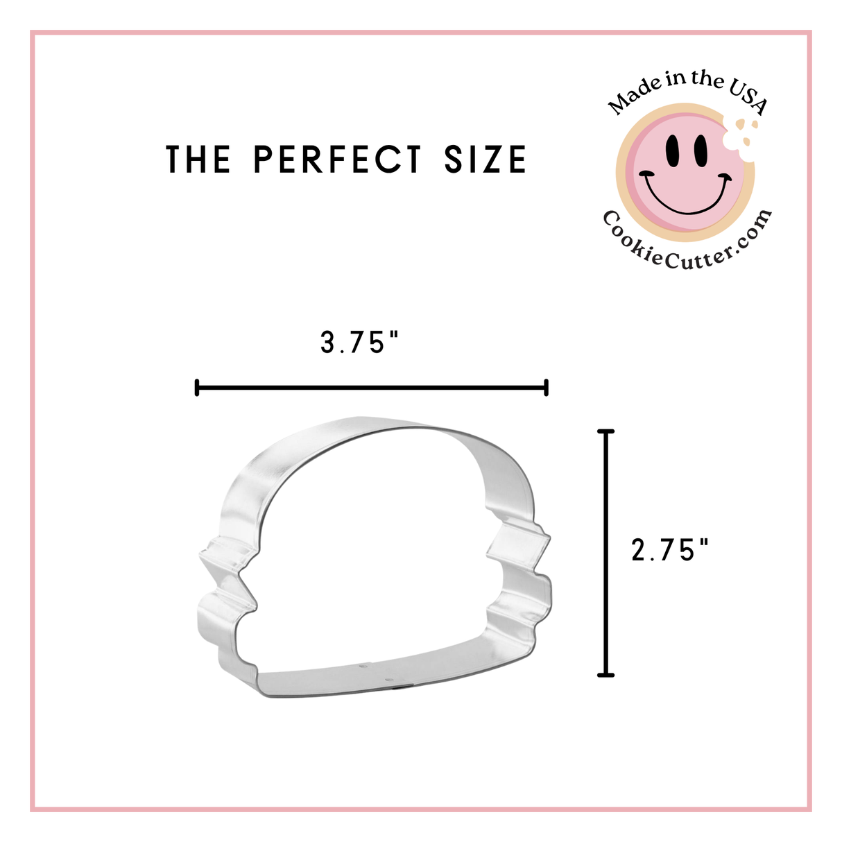 Hamburger Cookie Cutter 3.75 in B1526